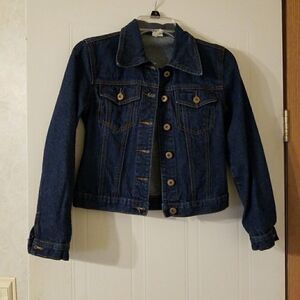 Girls Denim Jacket with Animal print & bling